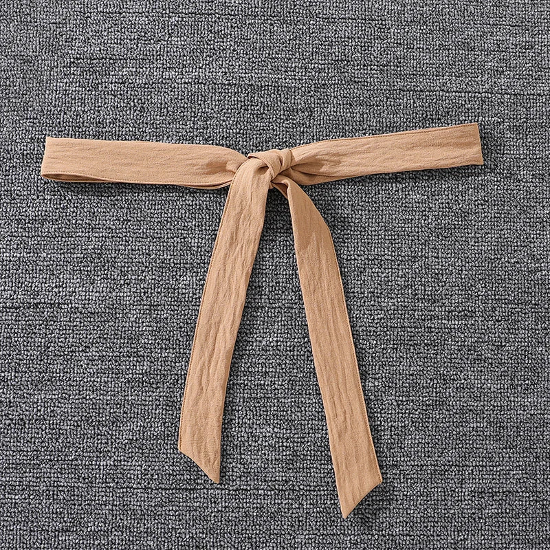 Kids Clothing Sets For Girls Khaki Off-shoulder Long sleeve Top & Stripe Printing Pants Summer Resort Style Children Suits OOTD