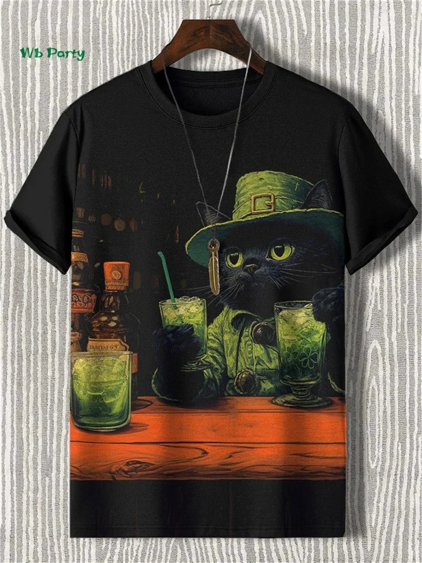 Cat Pattern Men's T-Shirt 3D Print Funny Animal Short Sleeve T-Shirt Oversized Tops Summer Daily Outdoor Casual Men's Clothing