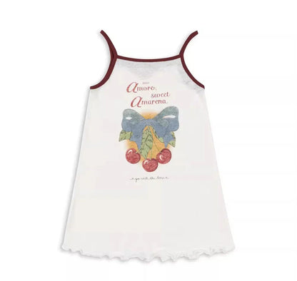 Summer 2025 KS Children Clothes Set Girls Cute Cat Print Tassels T-shirts Shorts Suit Kids Thin Soft Sling Dresses Girl Clothing