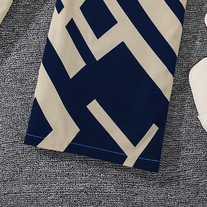 Kids Clothing Sets For Girls Khaki Off-shoulder Long sleeve Top & Stripe Printing Pants Summer Resort Style Children Suits OOTD