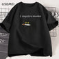 I Require Snacks T-Shirt Men Funny Black Cat Tshirt Cat Mom Cotton Short Sleeve Round Neck Tees Streetwear Man Clothes Tops