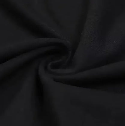 Women's Cat Printed Round Neck Loose T-shirt with Simple Lines Cat Plus Size Comfortable and Casual Black Short Sleeved Top